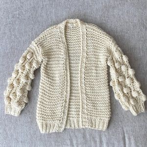 Super soft, knit oversized bubble cardigan